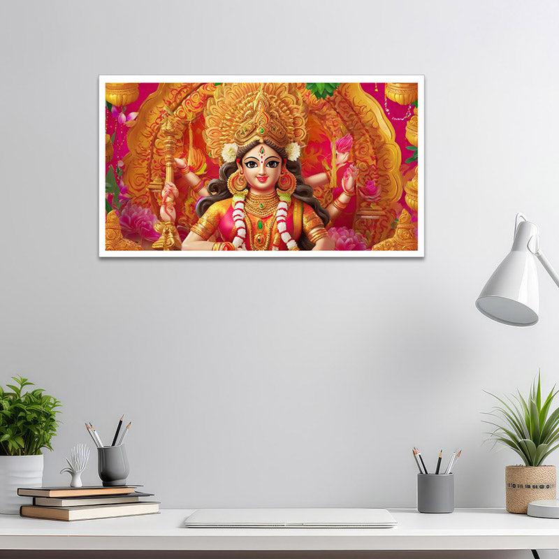 Maata Durga Shakti Wall Painting With Frame