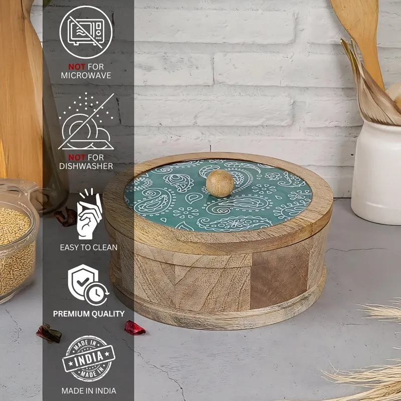 Rasva I Wood Roti Box - Teal media 6