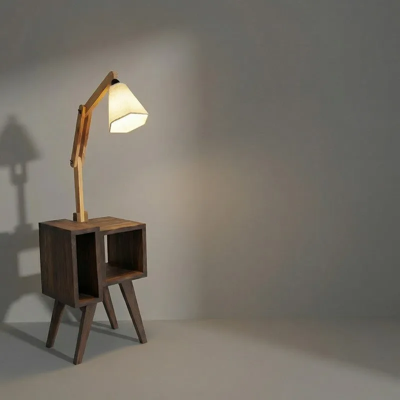 Echelon Shelf Wooden Floor Lamp With Jute Shade media 7