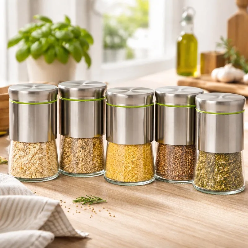 Clear Nest Stainless Steel Jar (550 mL Each) - Set Of Six media 3