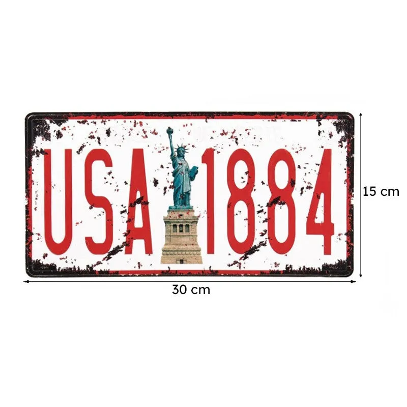 Usa 1884 Number Plate Metal Wall Accent media 6
