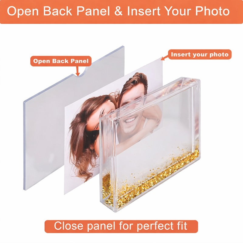 Sweetheart Memory Glitter Acrylic Photo Frame - Gold media 5