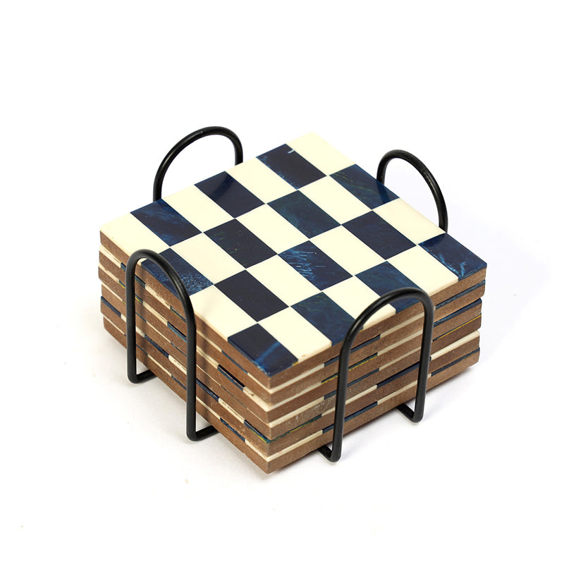 Checkers MDF Coaster - Seven Piece Set media 4