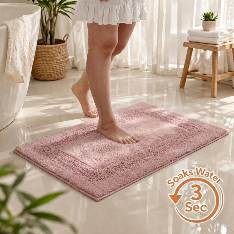 SpaStep Cotton Bath Mat - Pink media 1