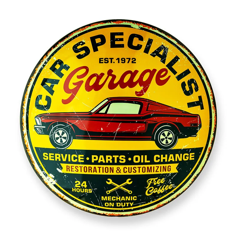 Car Specialist Garage Button Wall Accent - 4
