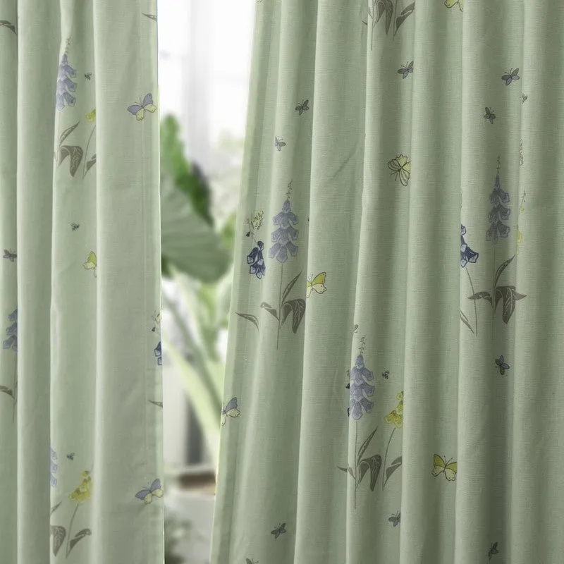 Tranquebar Home Floral Royale Polyester Curtains(Green) - Set Of Two media 4