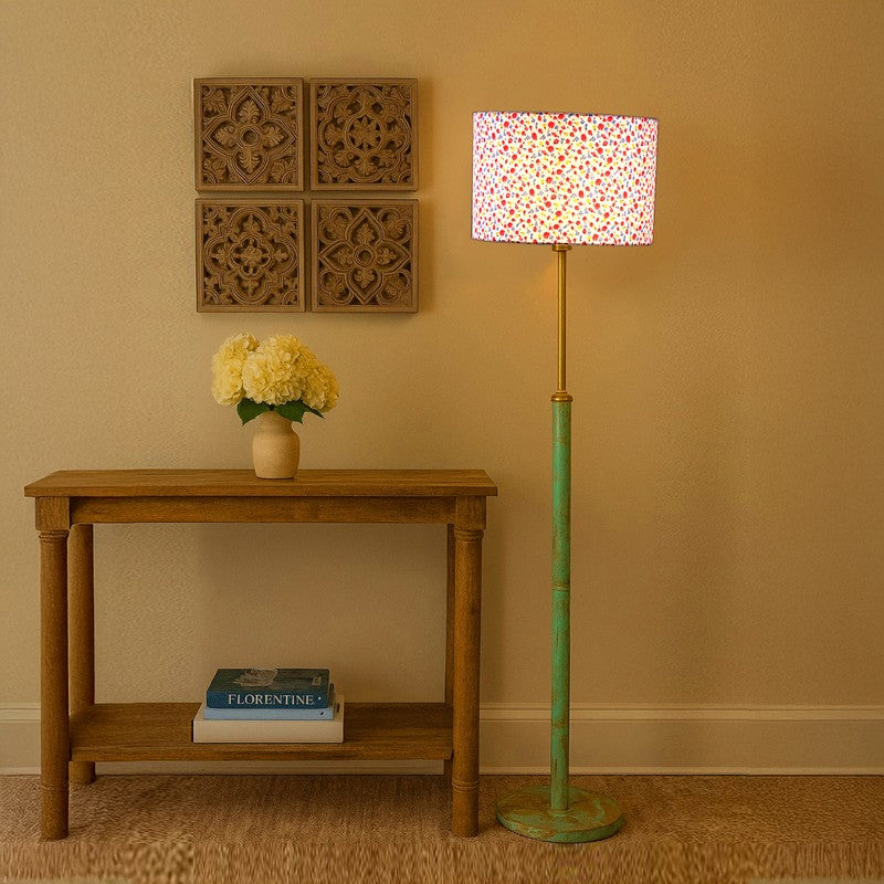 Ocean Mist Wooden Floor Lamp - Multicolor