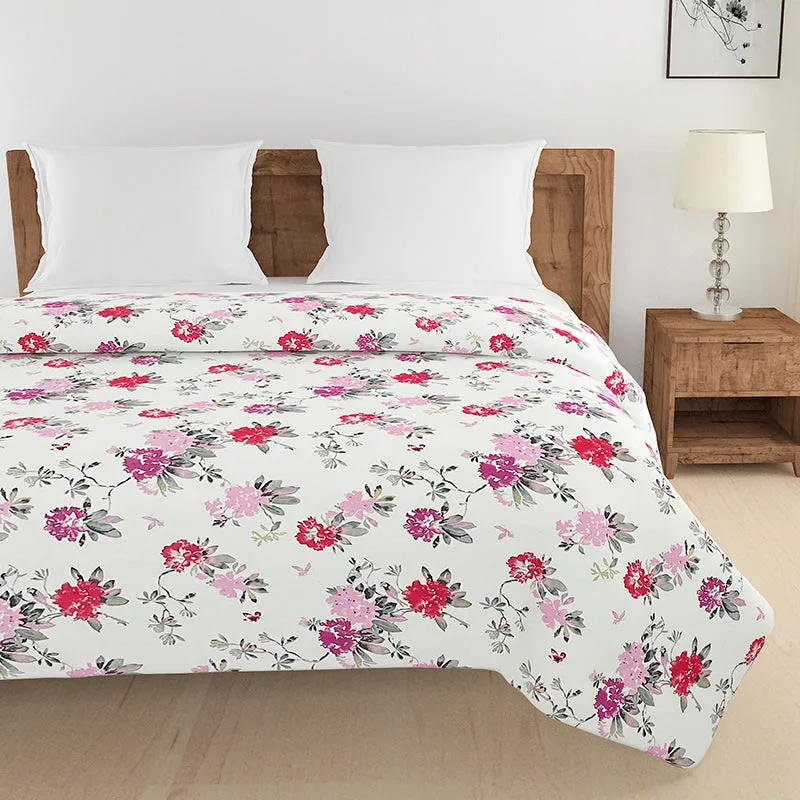 Swayam Ruvo Rosa Cotton Comforter (Red,Pink) - 150 GSM media 4