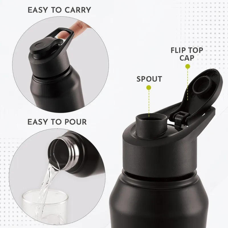 Fluxa Stainless Steel Water Bottle (Black) - 750 mL media 9
