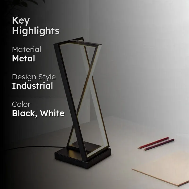 Lumin Crest Metal Table Lamp - Black media 2