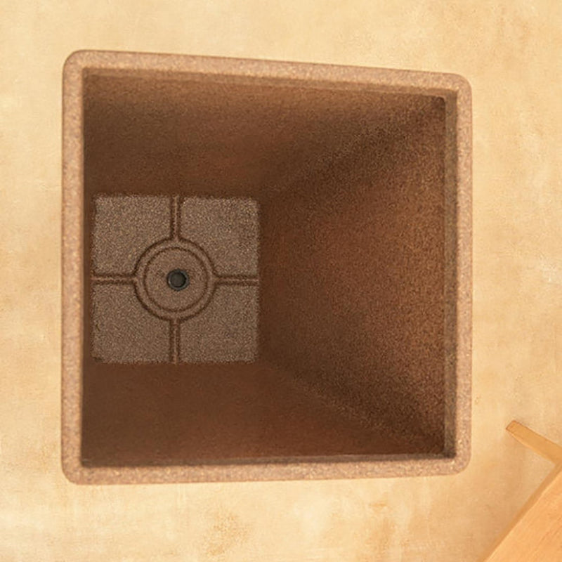 Ugaoo Lava Bloc Plastic Planter - Brown media 6