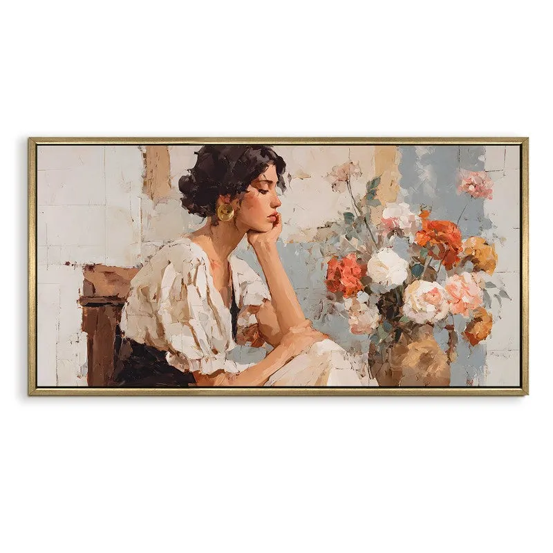 Blooming Calm Canvas Wall Painting With Frame media 3