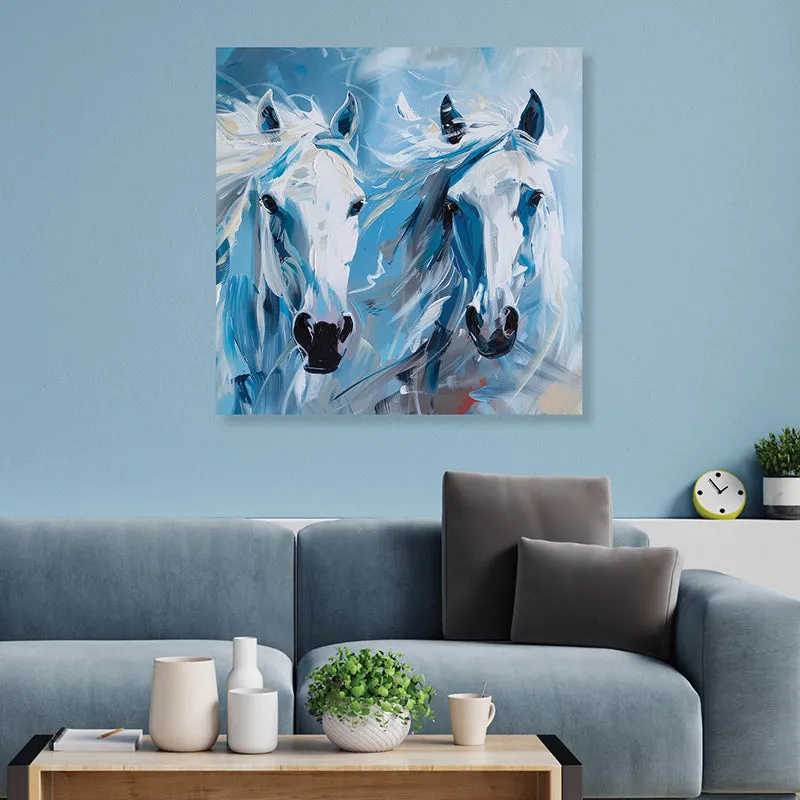 Painted Palominos Canvas Wall Art media 1