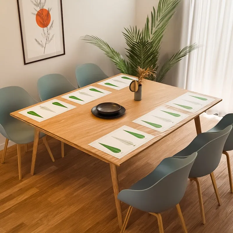 Tropical Leaf Cotton Table Mat (Green) - Set Of Six media 1