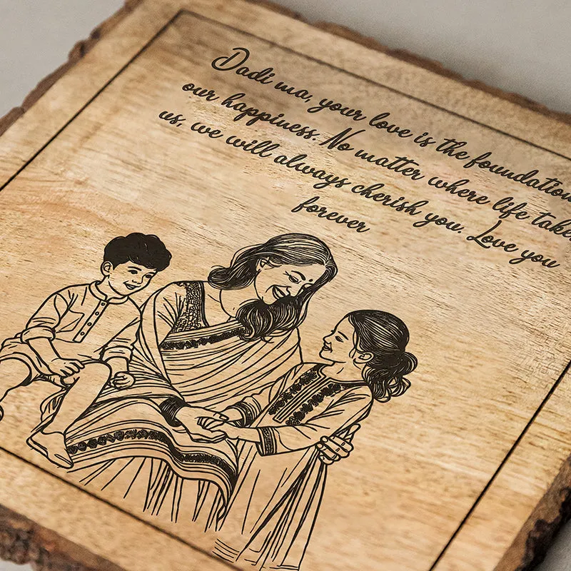 Foundation Of Happiness Wood Showpiece - Square media 4
