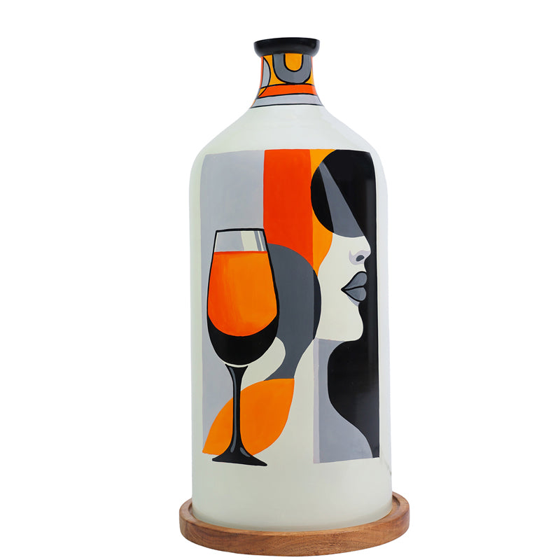 Drink'o Clock Hand Painted Glass Floor Lamp media 5