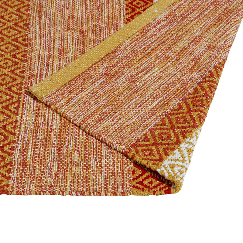 Runelle Cotton Runner Rug - Orange media 4