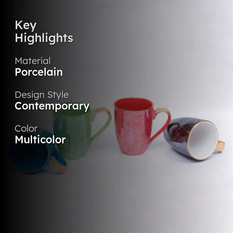 Isolde Porcelain Coffee Mug (300 mL Each) - Set of Four media 2