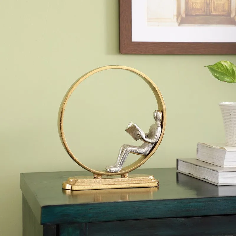 Endless Reader Aluminium Showpiece - Gold & Silver media 1