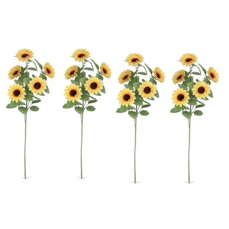 Artificial Sunflower Stick - Set Of Four media 5
