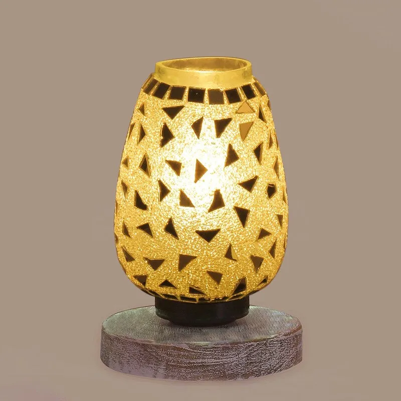 Luxior Mosaic Glass Table Lamp With Wooden Base media 7