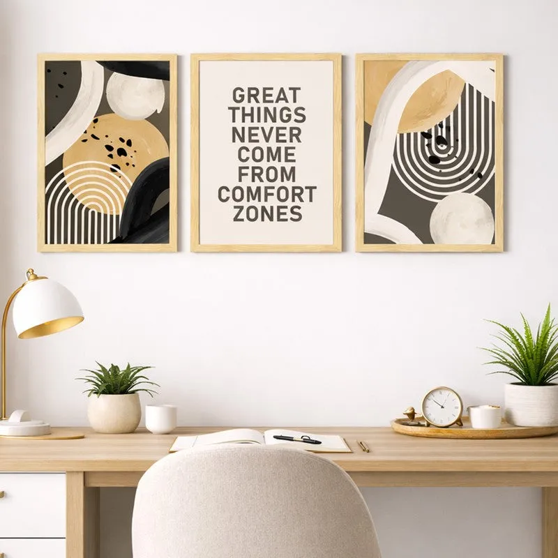Comfort Zone Abstract Wall Art - Set Of Three media 4