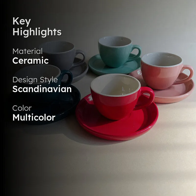 Simpresso Ceramic Cup & Saucer (80 mL) - Set of Five media 2