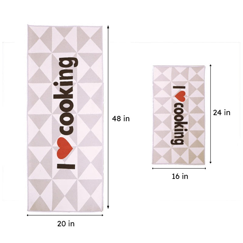 I Love Cooking Kitchen Nylon Runner Rug - Set Of Two image 7