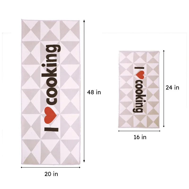 I Love Cooking Kitchen Nylon Runner Rug - Set Of Two media 7