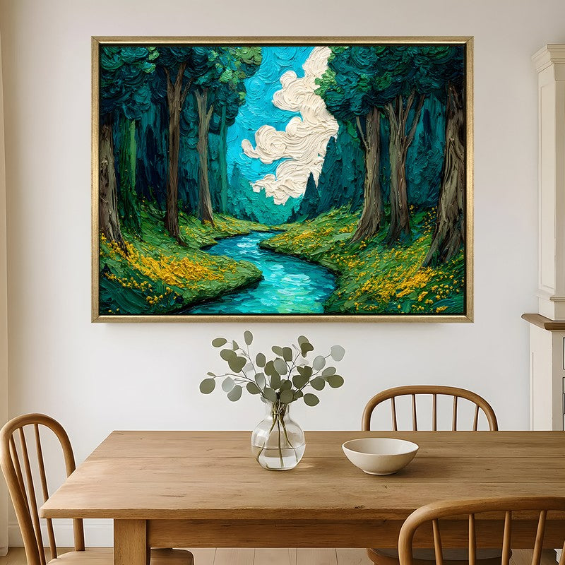Mystic River Canvas Wall Painting With Frame