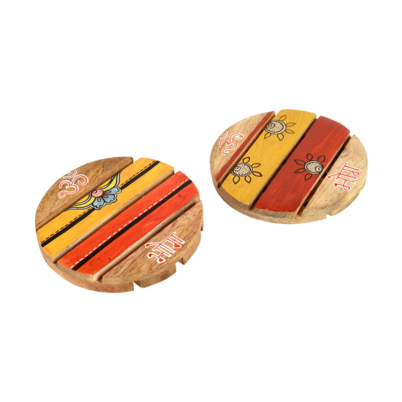 Bhog Round Chowki - Set Of Two media 3