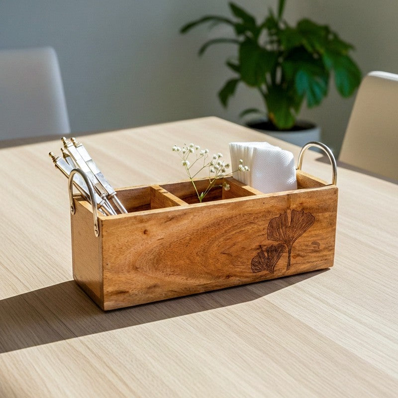 Impressa Printed Wooden Cutlery Stand