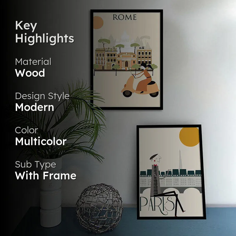 Rome & Paris Wall Art - Set Of Two media 2