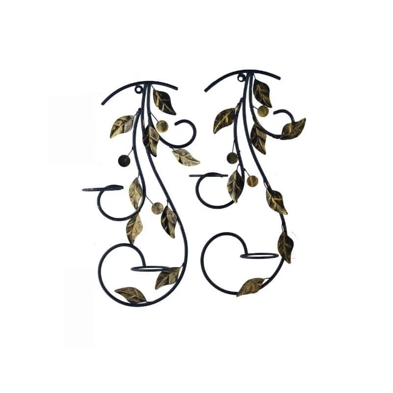 Leafy Vine Luminaire Candle Holder - Green & Blue media 3