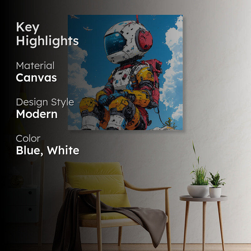 Robot In Thought Canvas Wall Art media 2
