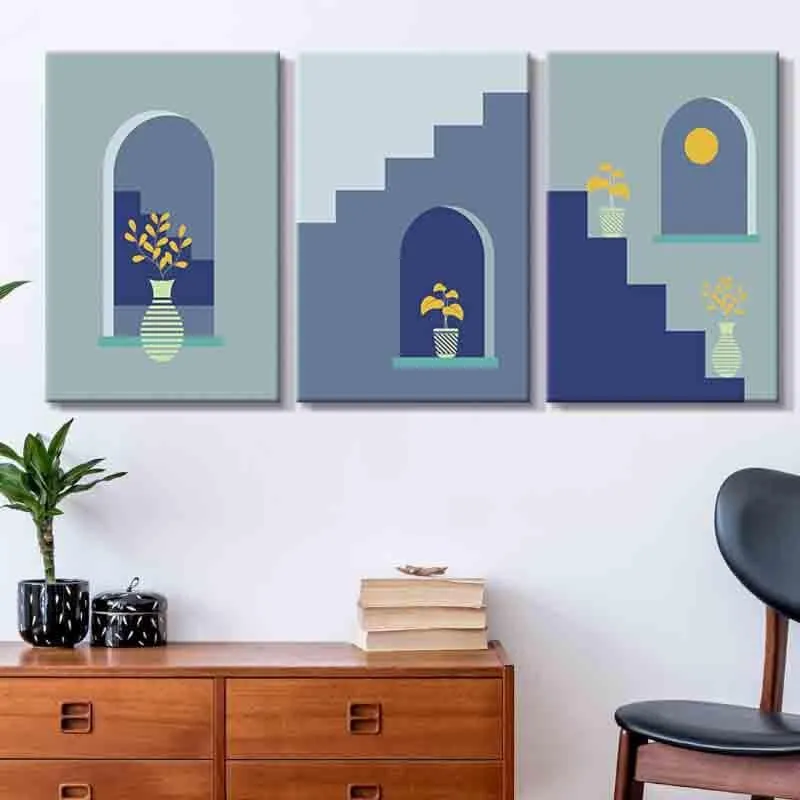 Little Things Poly Canvas Wall Art - Set of Three media 1