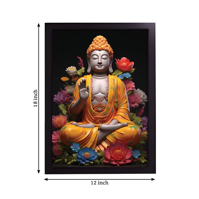 Buddha In Blooming Garden Wall Art media 7