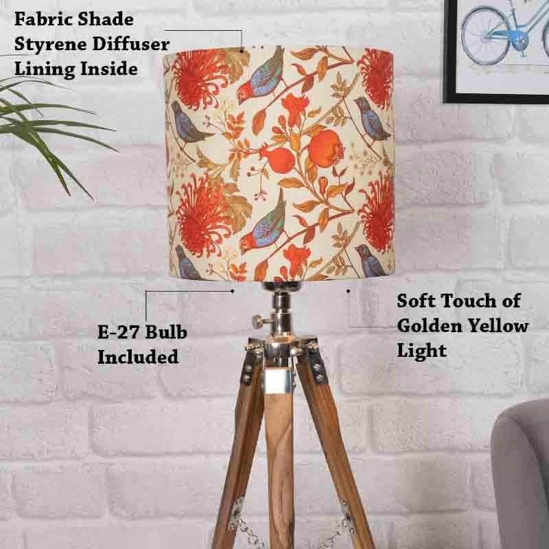 Amber Tripod Fabric Table Lamp - Multicolor media 5
