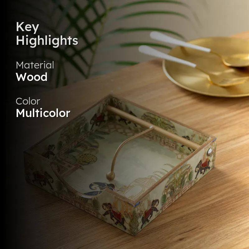 Raj Gaj Wooden Tissue Holder media 2