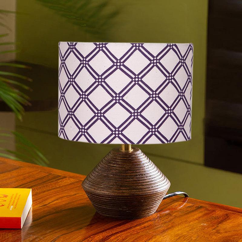 Croosia Yami Wooden Table Lamp - White,Blue