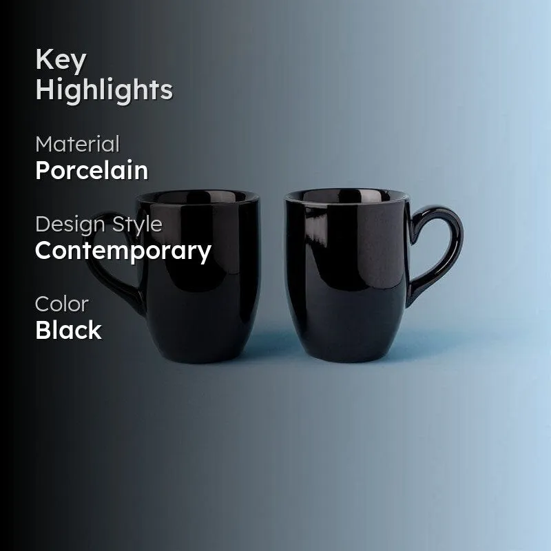 Beaming Porcelain Coffee Mug (300 mL Each) - Set of Two media 2
