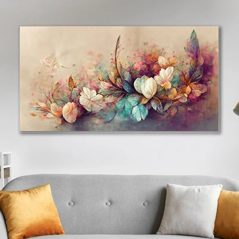 Opulent Floral Canvas Wall Painting With Frame media 3