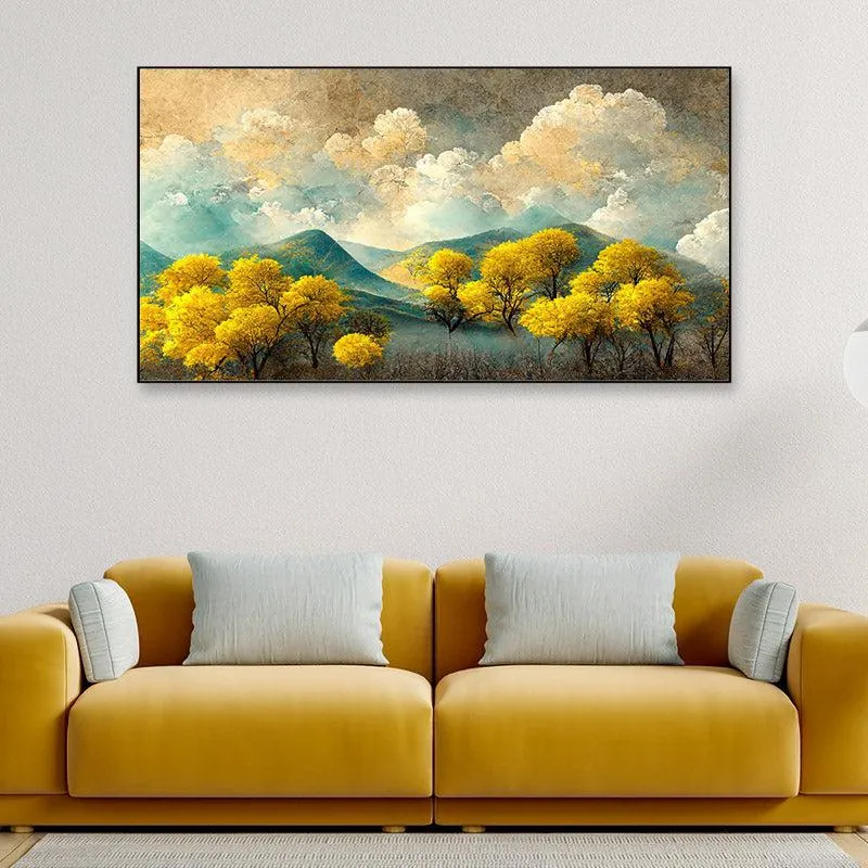 Ecstasy Valley Wall Painting With Frame media 3