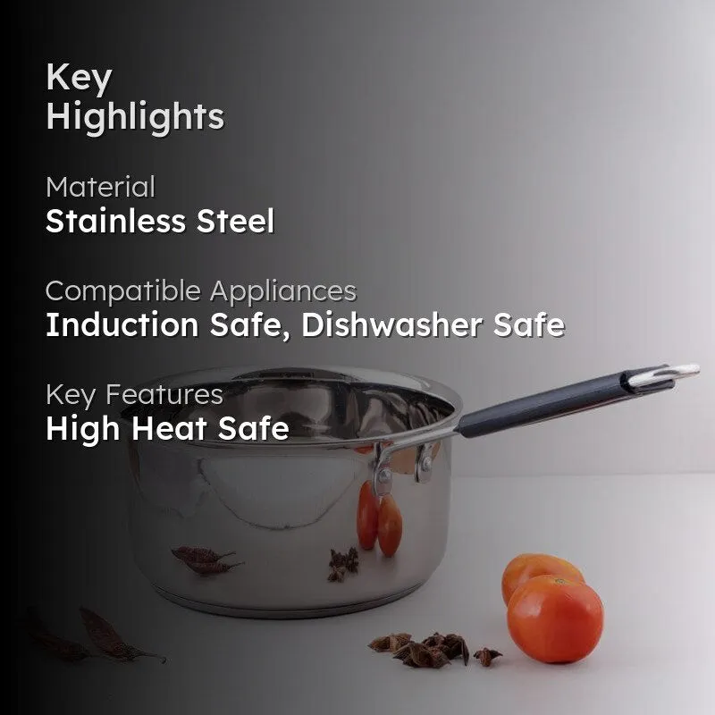 Steel Sizzle Slinger Saucepan 700 ML / 5 Inches media 2