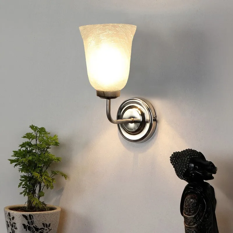 Brushed Nickel Glass Wall Lamp media 4