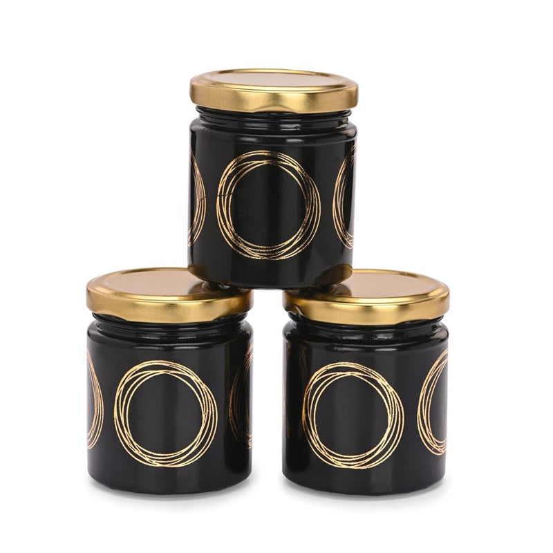 Seal Noir Airtight Glass Jar (Black/100 mL) - Set Of Three media 4