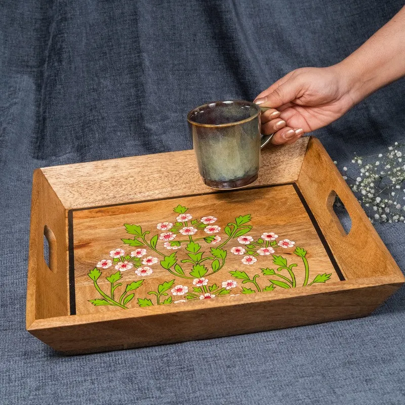 Florabelle Bloom Wooden Serving Tray media 4