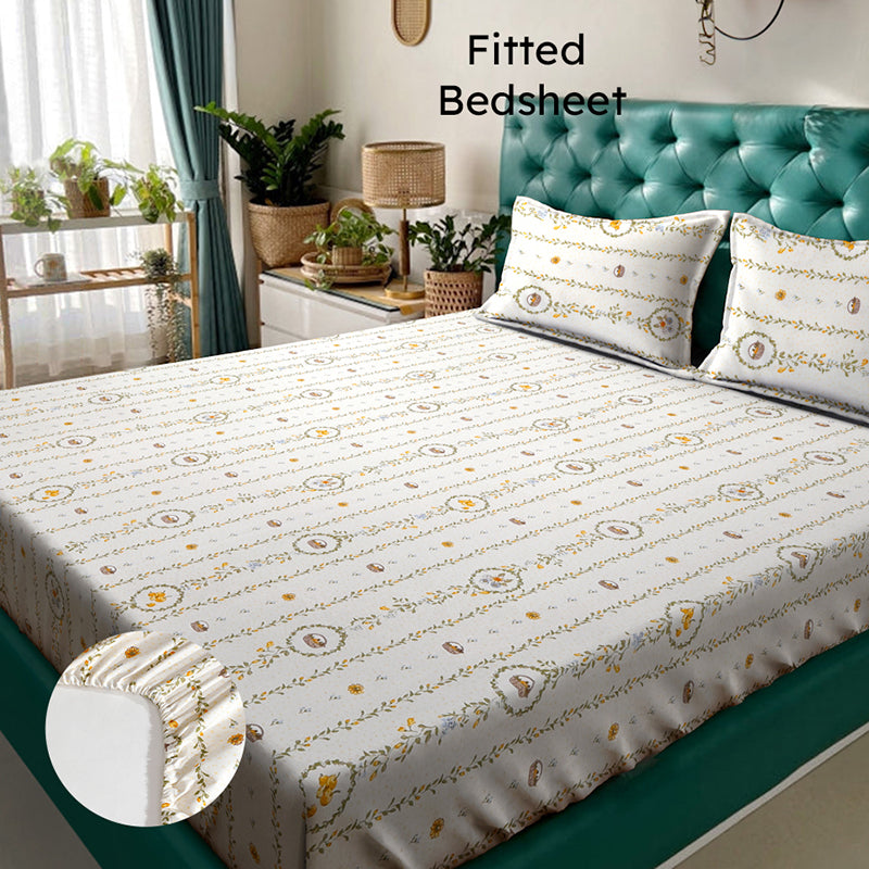 Anila Fitted Cotton Blend Bedsheet - 180 GSM media 3