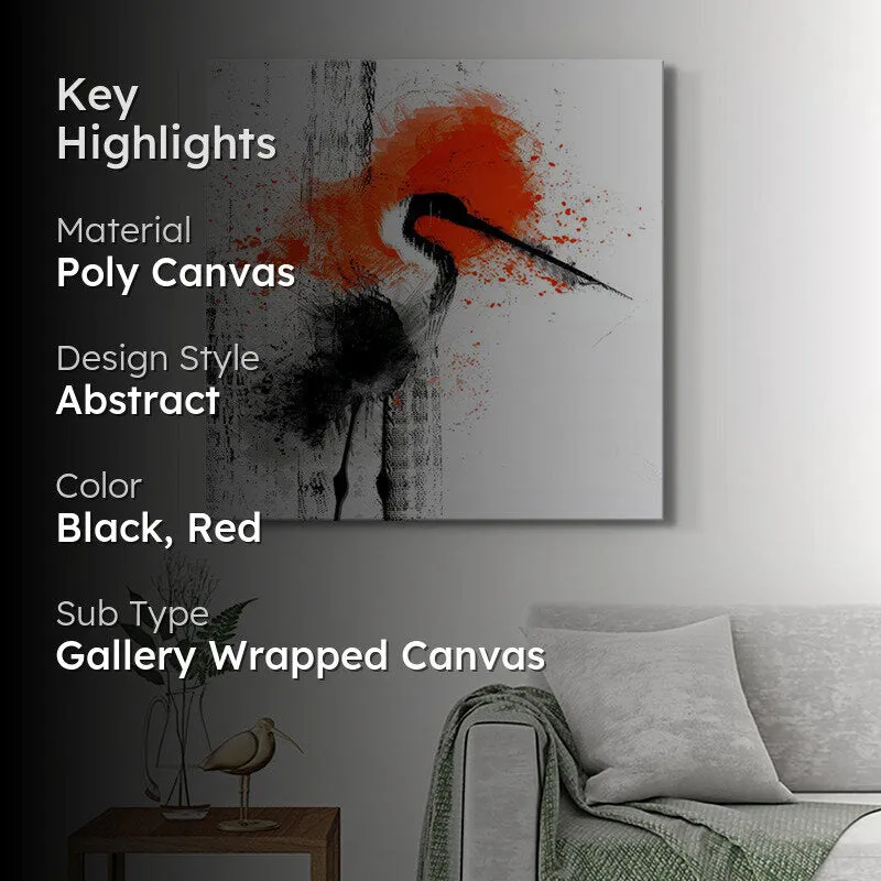 Long Beak Bird Poly Canvas Wall Painting media 2