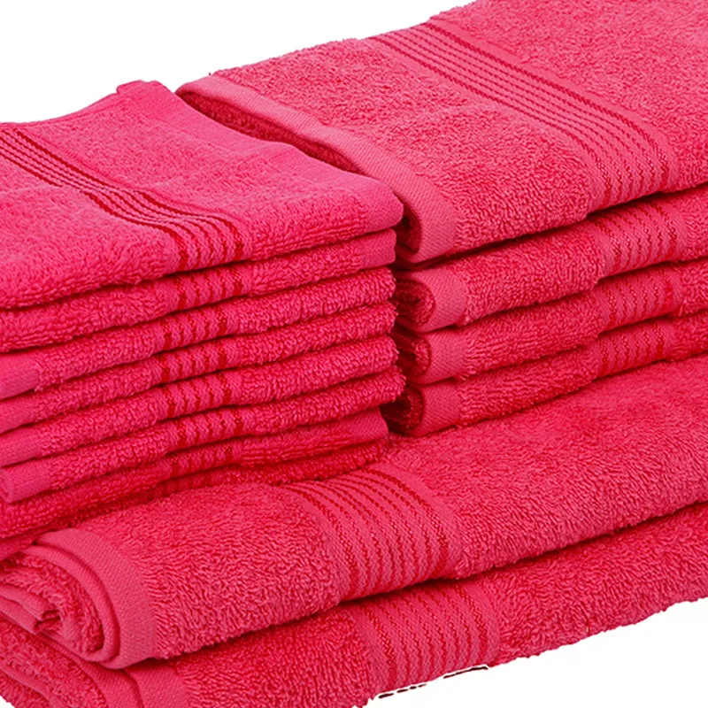 Comfora Towel Set (Pink) - Fourteen Piece Set media 5